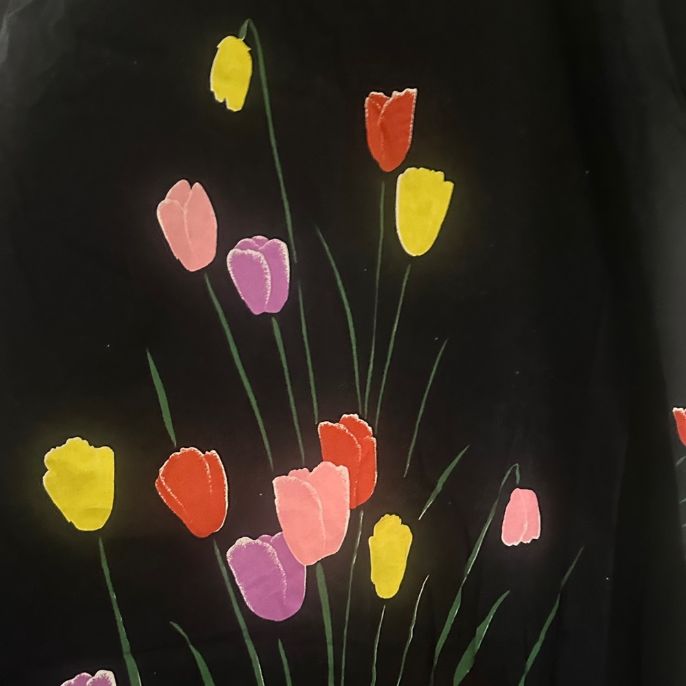 Neiman Marcus Hand-Screened Floral Kaftan Dress – Size‎ M, 100% Cotton - Picture 5 of 8